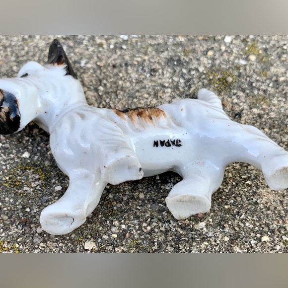 1940s Post WWII Vtg Glazed Ceramic Terrier Dog Figurine Made in Japan - Picture 4 of 12